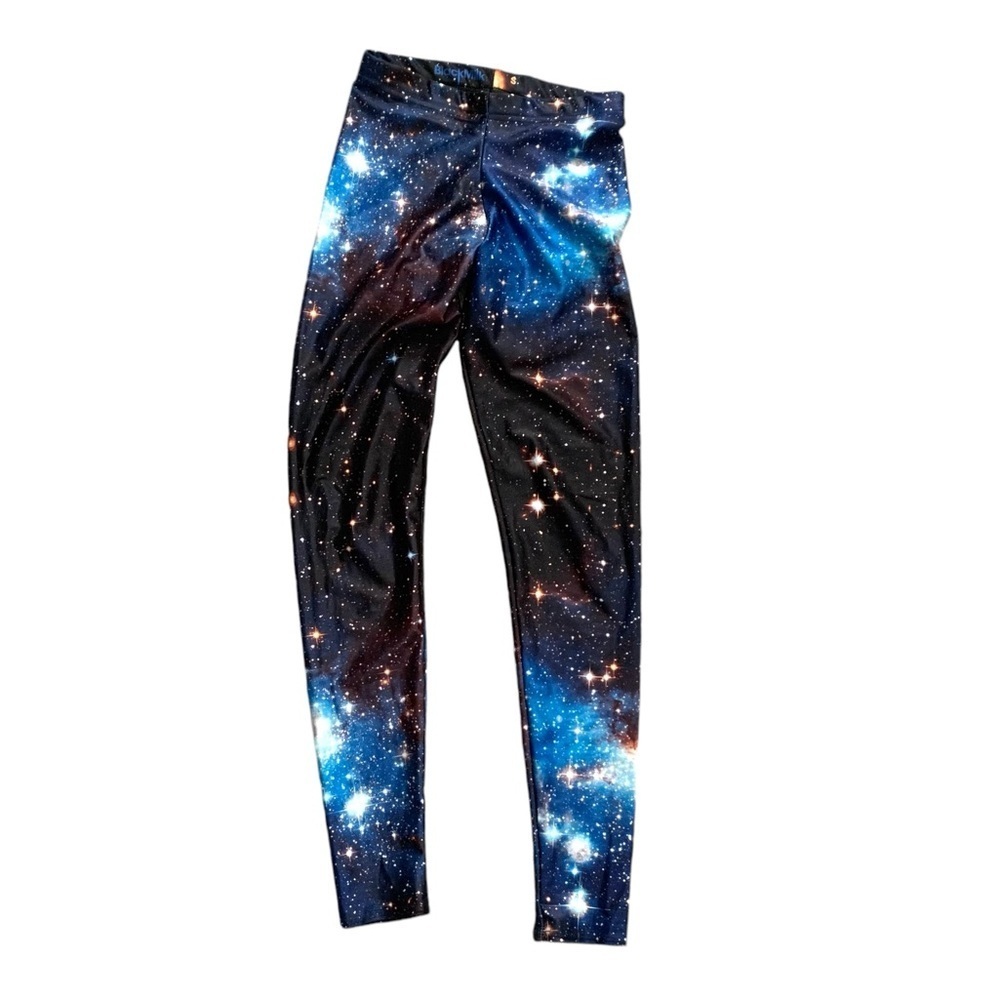 Blackmilk S blue galaxy leggings low rise